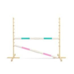 Hobby horse šuolių kliūtis 160 cm, mėtų ir šviesiai rožinė - Super Hobby Horse