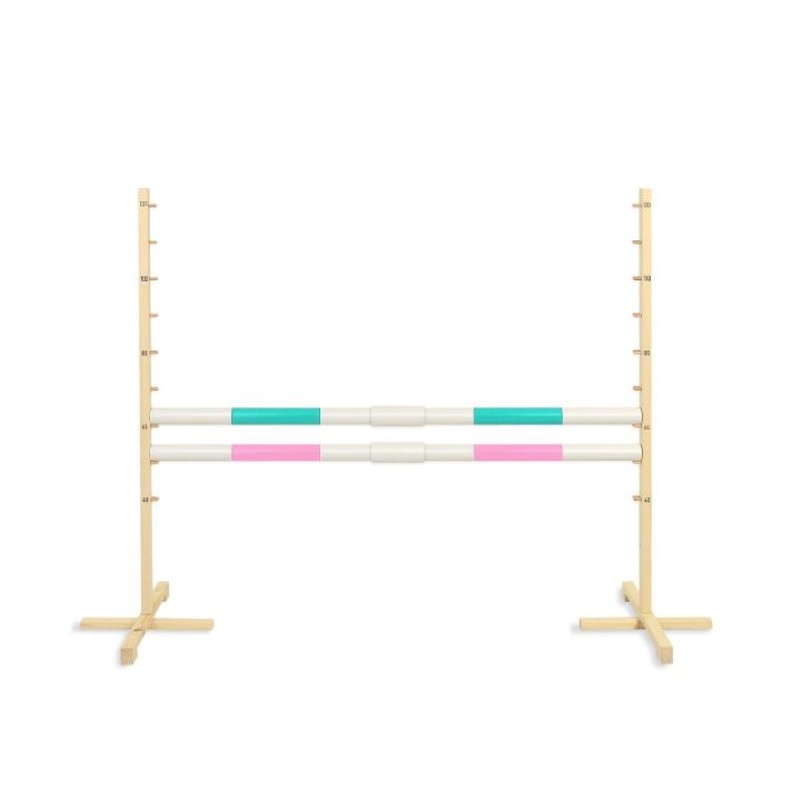 Hobby horse šuolių kliūtis 160 cm, mėtų ir šviesiai rožinė - Super Hobby Horse