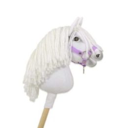 Hobby horse žirgas ant lazdos A4, baltas - Super Hobby Horse Premium
