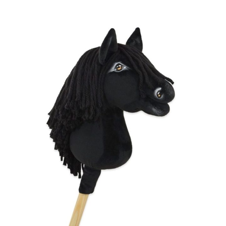 Hobby horse žirgas ant lazdos A4, juodbėris (juodas) - Super Hobby Horse Premium