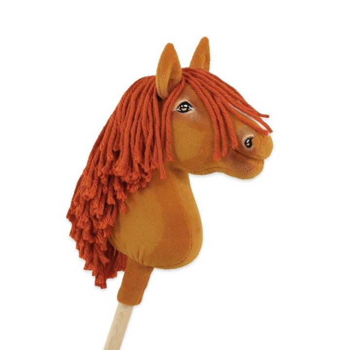 Hobby horse žirgas ant lazdos A4, sartas (rusvai rudas) - Super Hobby Horse Premium