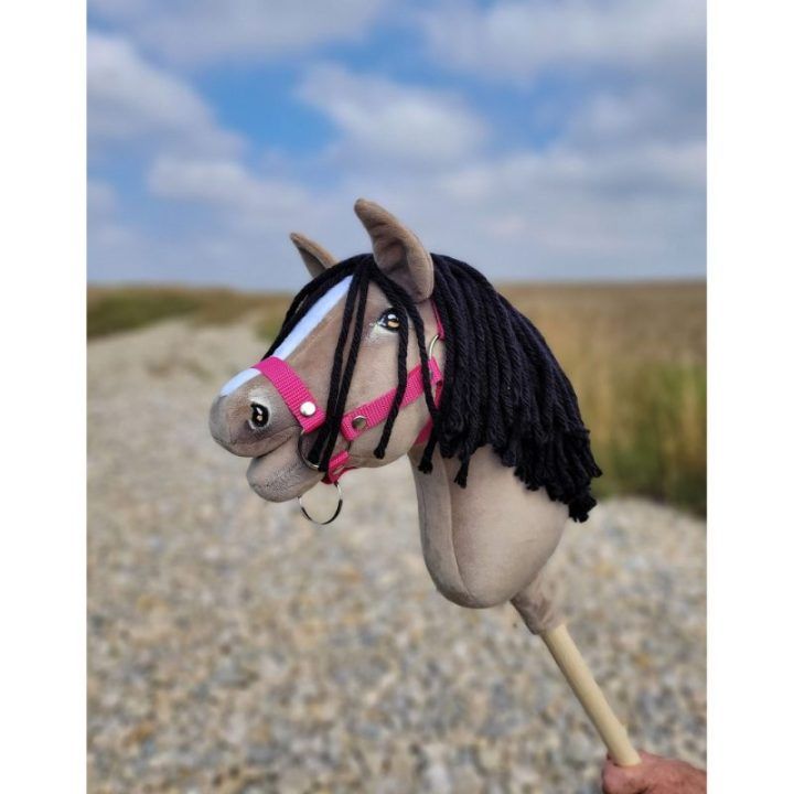 Hobby horse žirgas ant lazdos A4, rusvai gelsvas - Super Hobby Horse Premium