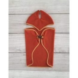 Hobby horse priedų komplektas: flisinė gūnia (balnatiesė) ir ausų gaubtai, A4 ir A5, imbiero spalvos - Super Hobby Horse