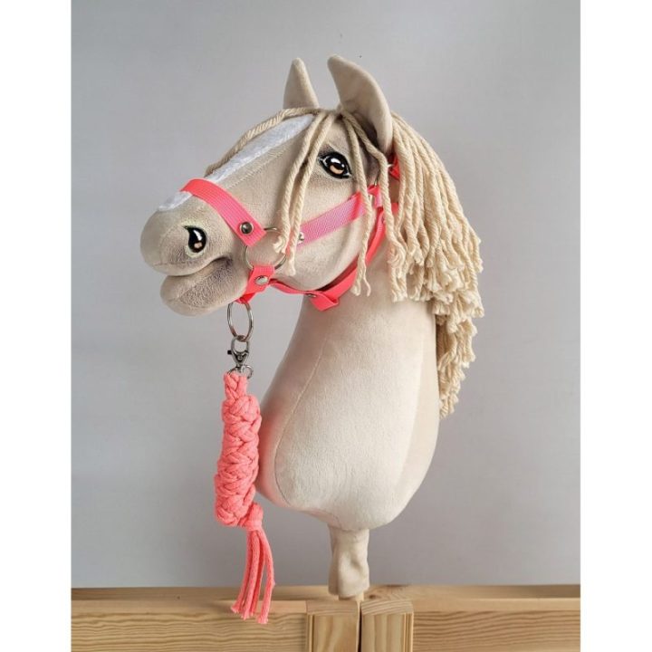 Hobby horse apynasris (kantaras) su pintu pavadžiu, A3, neoninės rožinės spalvos - Super Hobby Horse