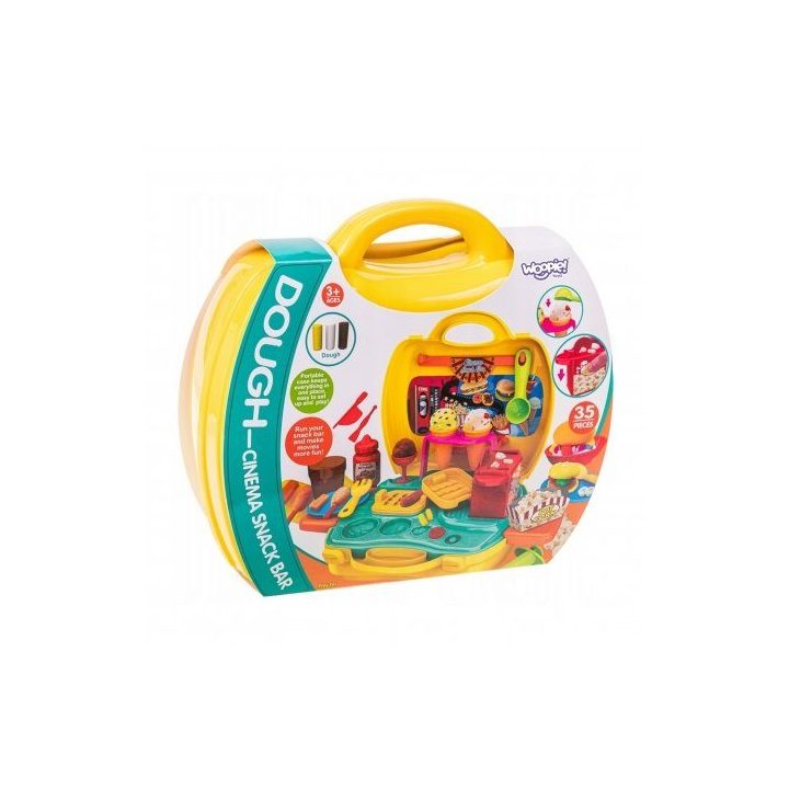 Žaislinis užkandžių baro rinkinys lagamine Woopie Snack Bar Cinema, 25 × 22 × 11 cm
