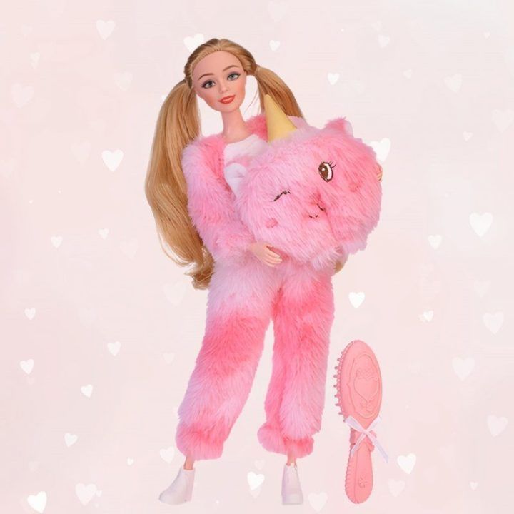 Mergaičių lėlė su meškiuko kostiumu Woopie Royal Emi, nuo 3 metų, 29 cm, rožinė