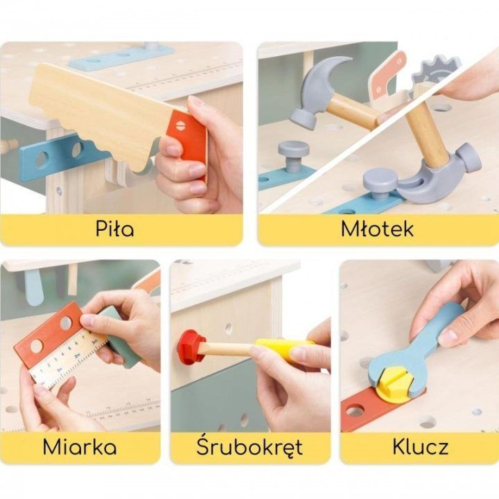 Medinis žaislinis darbastalis Woopie Green STEM, nuo 3 metų
