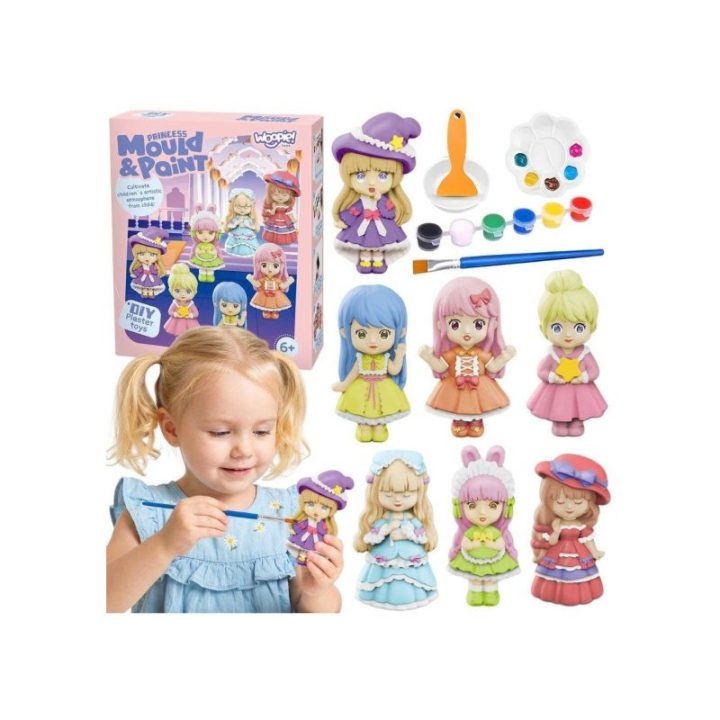 Kūrybinis gipso figūrėlių liejimo ir dažymo rinkinys Woopie, princesės, nuo 6 metų