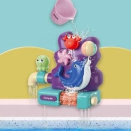 Vonios vandens žaislas su delfinu ir ratuku Woopie Baby Delfinek, nuo 18 mėn., 24 × 21 cm