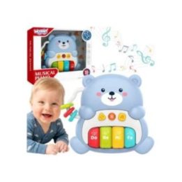 Interaktyvus muzikinis pianinas-meškiukas Woopie Baby, nuo 18 mėn., įvairiaspalvis
