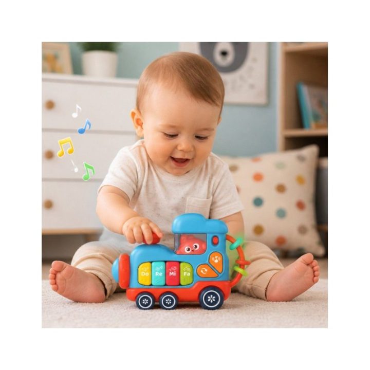 Muzikinis žaislinis pianinas-lokomotyvas Woopie Baby, nuo 18 mėn