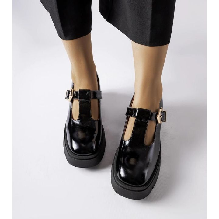 juodi pusbačiai 4821/090-P BLACK/NAPLAK