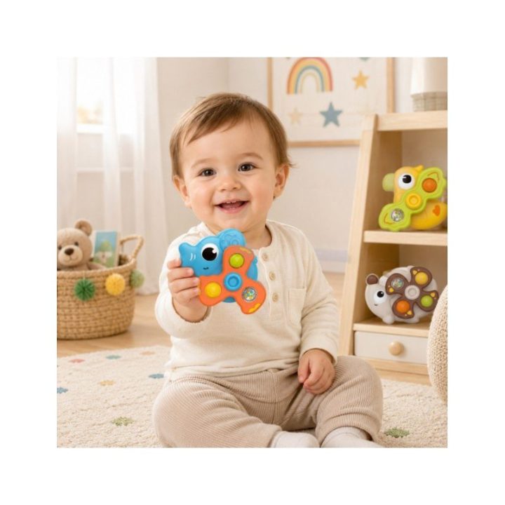Gyvūnėlių formos sensorinių suktukų rinkinys Woopie Baby, nuo 18 mėn., 3 vnt