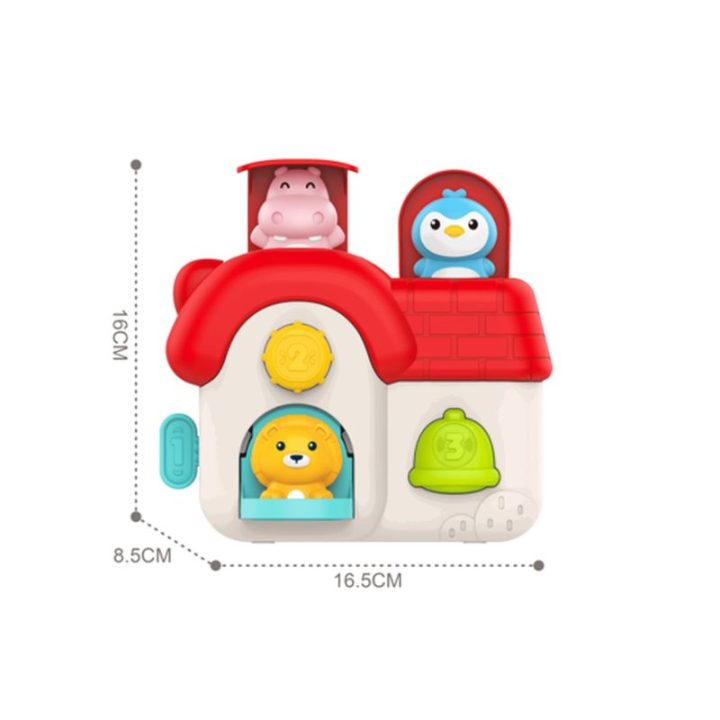 Interaktyvus gyvūnėlių namelis su iššokančiomis figūrėlėmis Woopie Baby Pop-Up, nuo 18 mėn