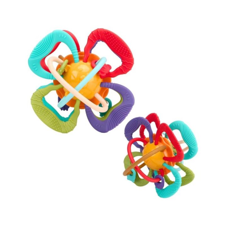Įvairiaspalvis sensorinis kamuoliukas-kramtukas Woopie Baby, nuo 6 mėn
