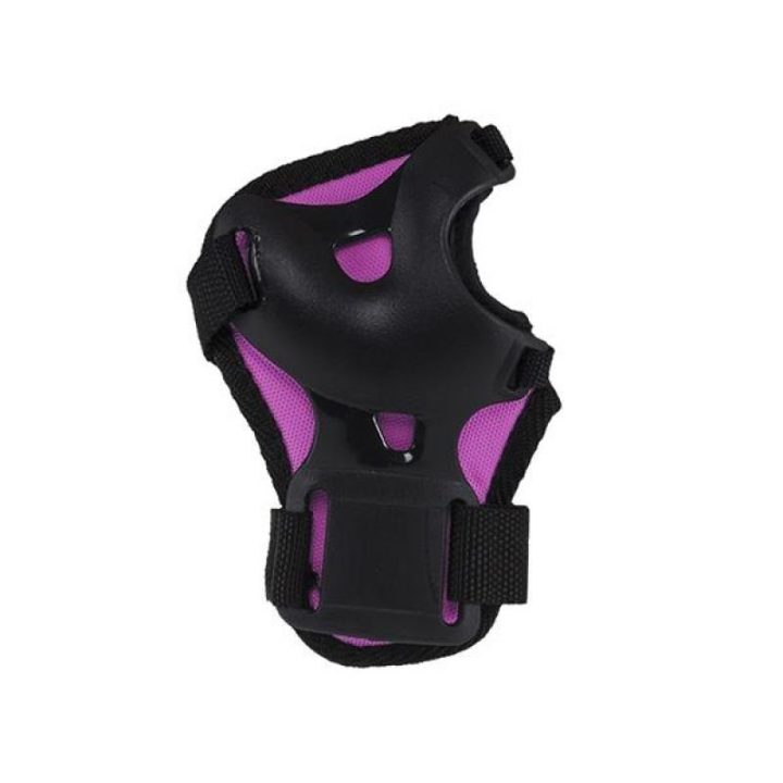 Riešų, alkūnių ir kelių apsaugų rinkinys Nils Extreme H210, juodos ir rožinės spalvos, L dydis