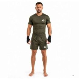 Vyriški kompresiniai marškinėliai DBX Bushido Combatwear, kariškai žali