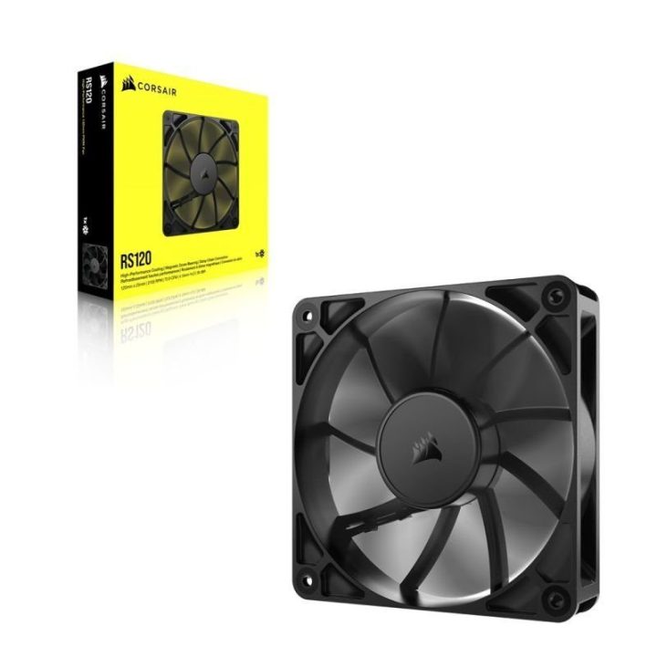 Kompiuterio korpuso ventiliatorius Corsair RS120, 120 mm, juodas
