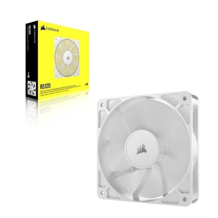 Kompiuterio korpuso ventiliatorius Corsair RS120, 120 × 120 × 25 mm, baltas