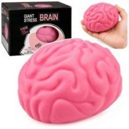 Spaudomas antistresinis smegenų formos žaislas, 13 cm, rožinis