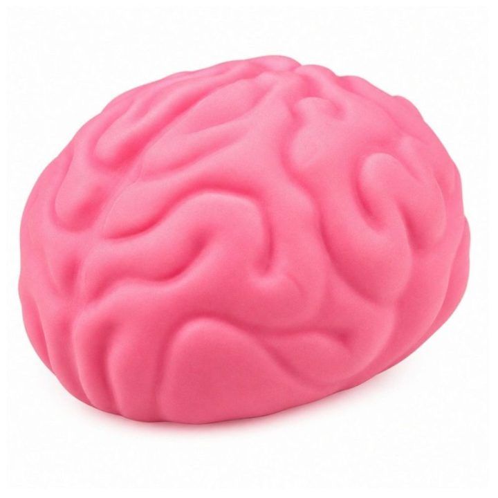 Spaudomas antistresinis smegenų formos žaislas, 13 cm, rožinis