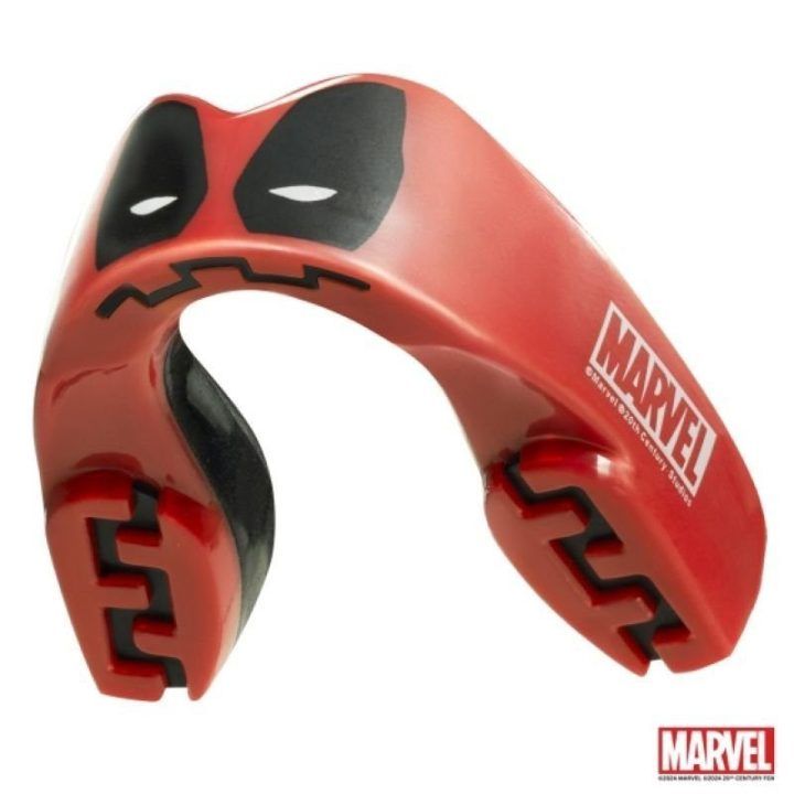 Dantų apsauga su Deadpool motyvu Top Ten, suaugusiųjų, raudona ir juoda