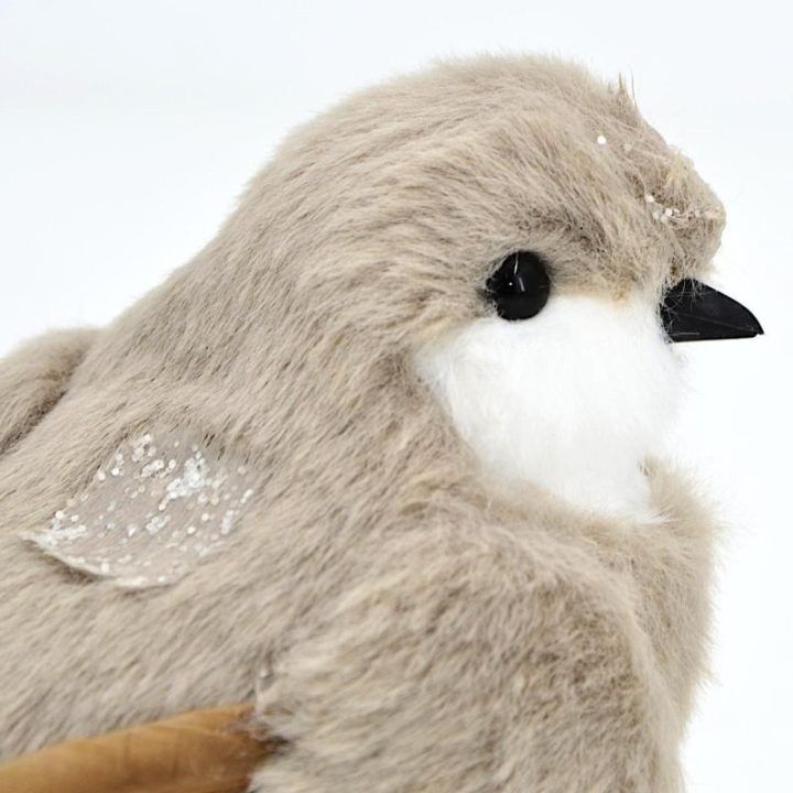 Kalėdinis dekoratyvinis paukštelis su segtuku, 14 cm