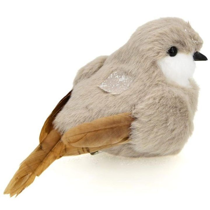 Kalėdinis dekoratyvinis paukštelis su segtuku, 14 cm