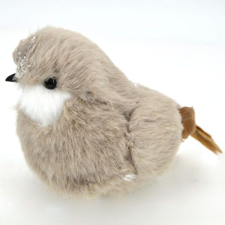 Kalėdinis dekoratyvinis paukštelis su segtuku, 14 cm