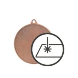 Metalinis medalis su graviravimu ant laminato, R – mm, T – mm