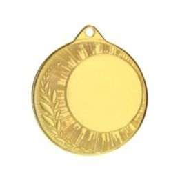 Medalis su vieta emblemai, aukso spalvos, 40 mm