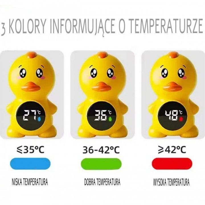 Vandens ir oro termometras ančiuko formos Woopie Chicken, nuo gimimo