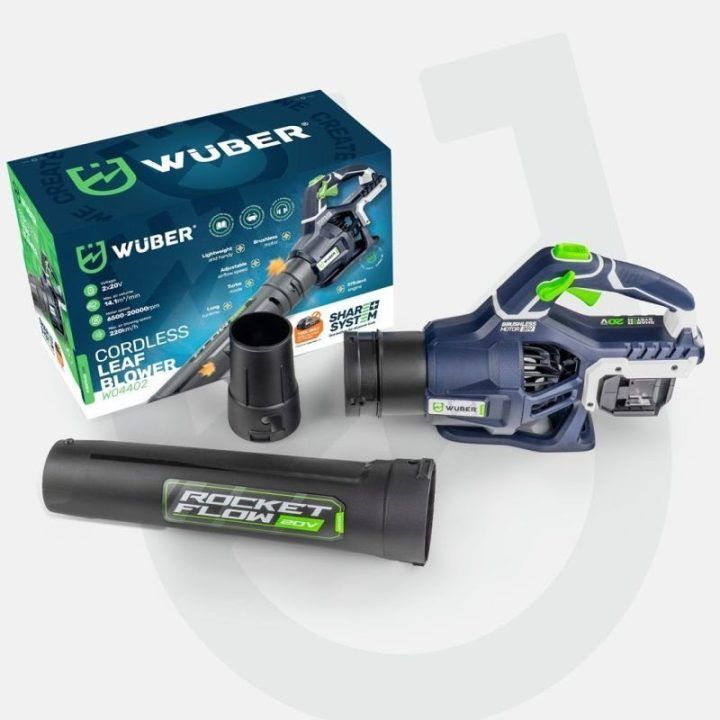 Akumuliatorinis lapų pūstuvas Wuber, 40 V, 220 km/h, juodas ir pilkas