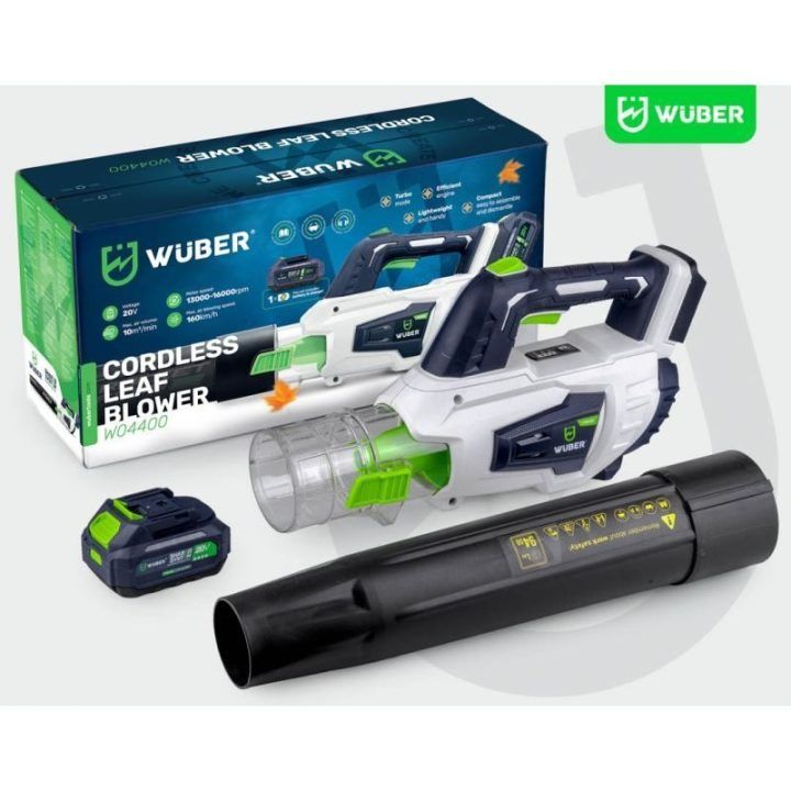 Akumuliatorinis lapų pūstuvas Wuber W04400, juoda, balta ir tamsiai mėlyna
