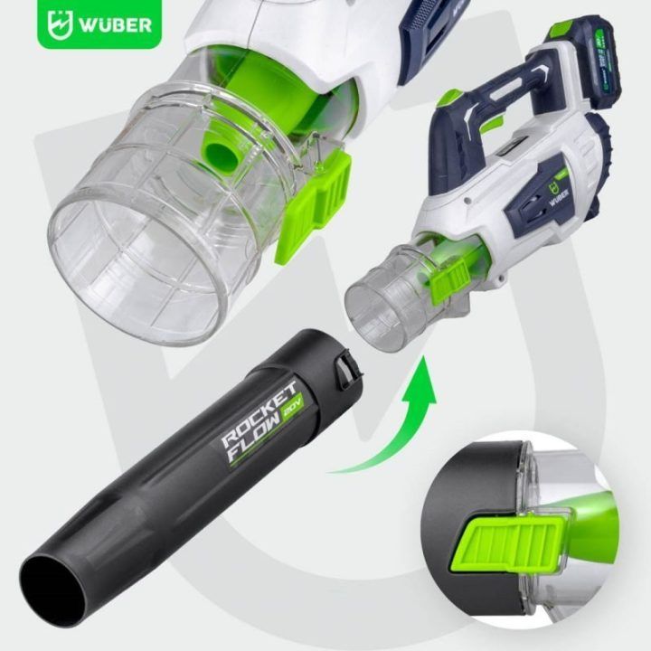 Akumuliatorinis lapų pūstuvas Wuber W04400, juoda, balta ir tamsiai mėlyna