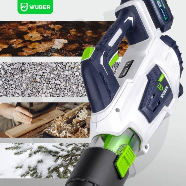Akumuliatorinis lapų pūstuvas Wuber W04400, juoda, balta ir tamsiai mėlyna