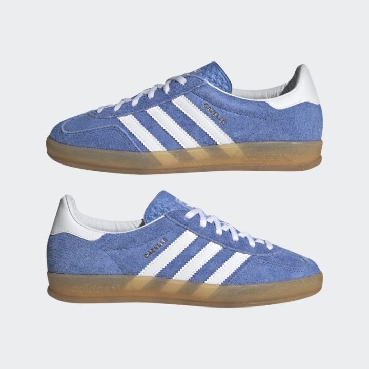 Moteriški zomšiniai sportbačiai adidas Gazelle Indoor, mėlyni