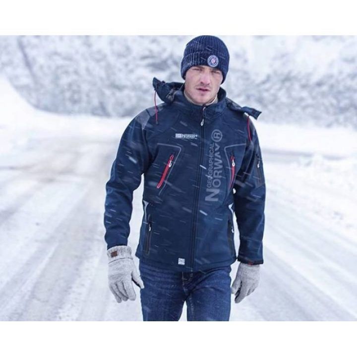 Vyriška softshell striukė Geographical Norway Techno, tamsiai mėlyna