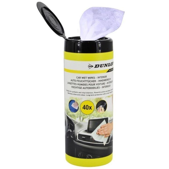 Automobilio valymo rinkinys Dunlop, 40 servetėlių ir 2 šluostės