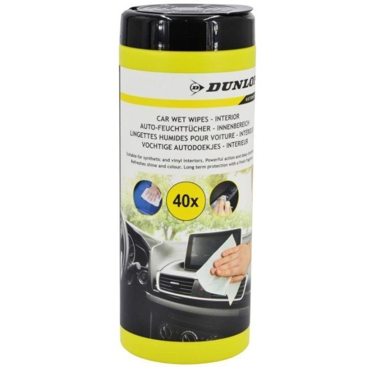 Automobilio valymo rinkinys Dunlop, 40 servetėlių ir 2 šluostės