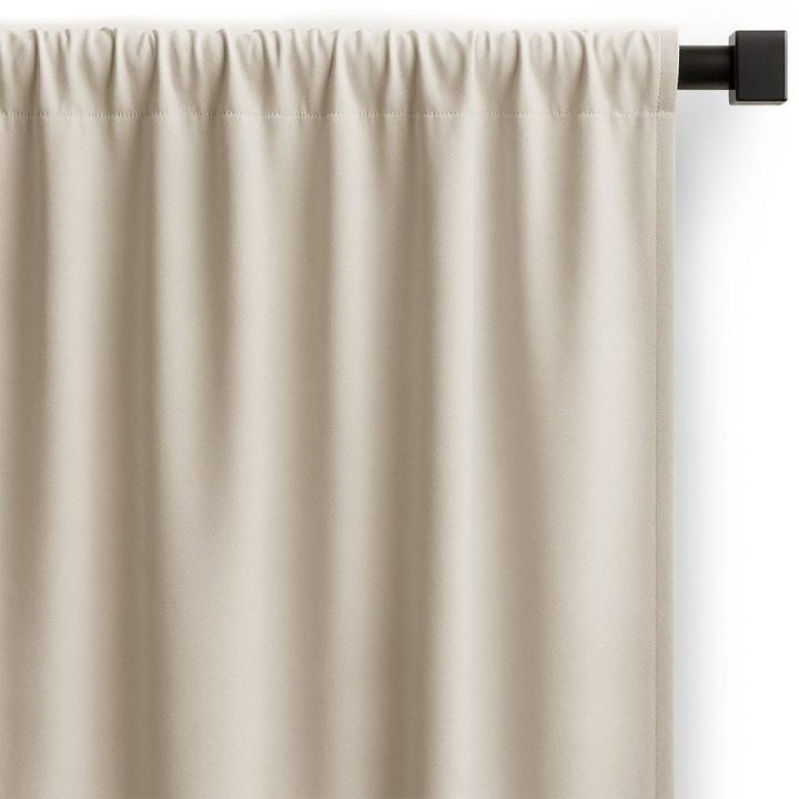 Užuolaida iš oksfordo audinio Restilo Carli 200 × 250 cm, šviesiai smėlio spalvos