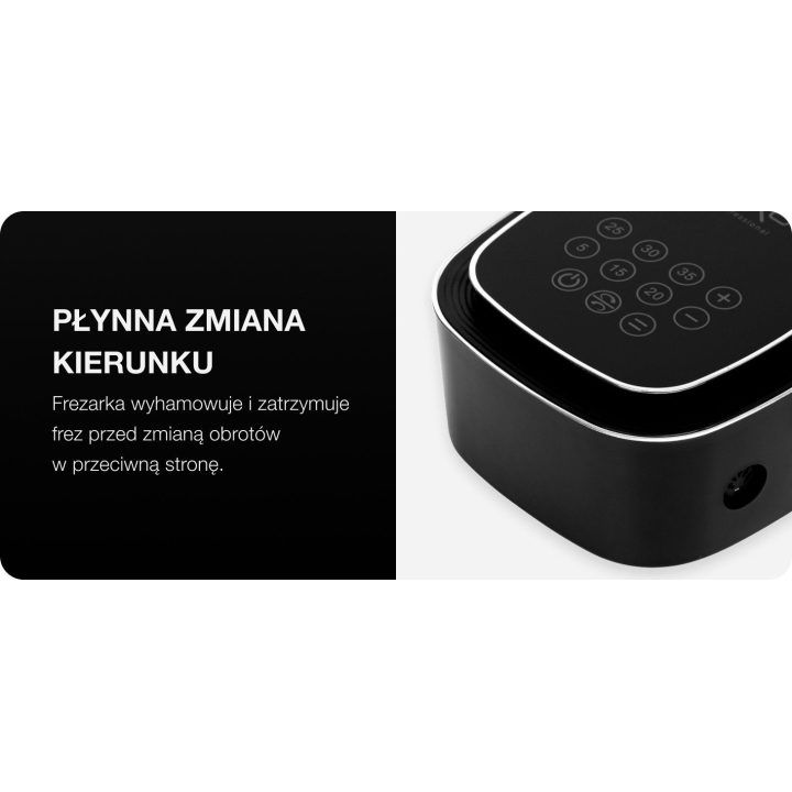 Nagų frezavimo aparatas su Twist-Lock sistema Exo Syntra, juodas