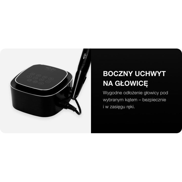 Nagų frezavimo aparatas su Twist-Lock sistema Exo Syntra, juodas