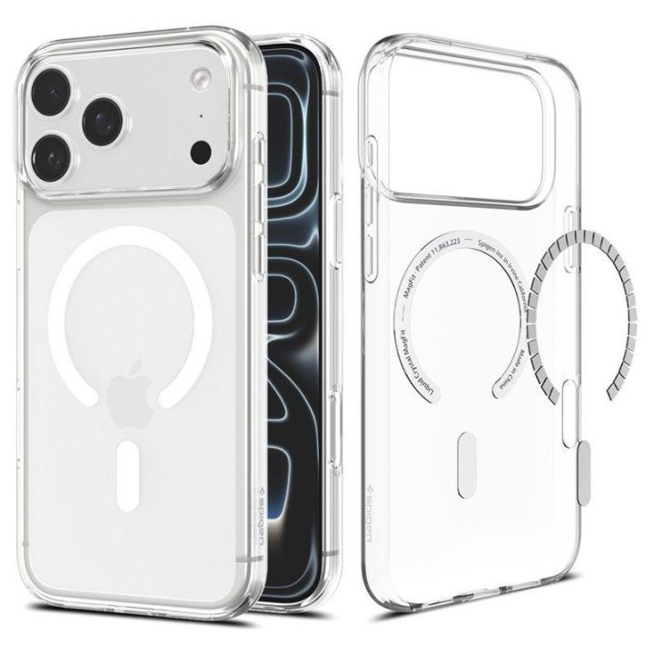 Dėklas iPhone 18 Pro Max / 17 Pro Max Spigen Liquid Crystal Mag MagSafe, skaidrus / baltas