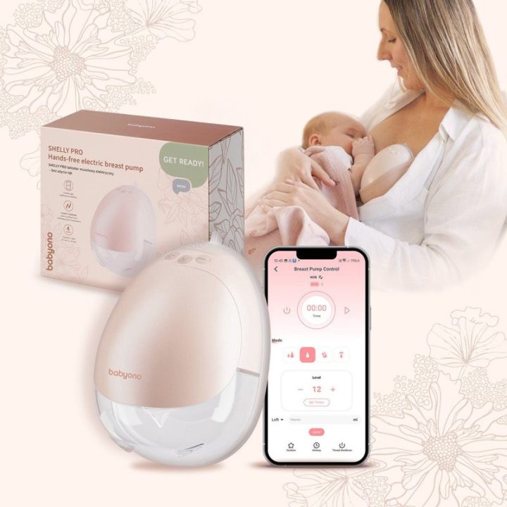 Nešiojamas elektrinis pientraukis BabyOno Shelly Pro, 200 ml