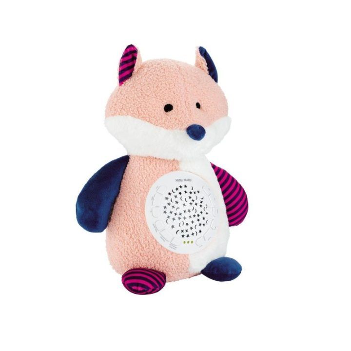 Pliušinis žaislas su projektoriumi Milly Mally Milly Fox, nuo 0 mėn