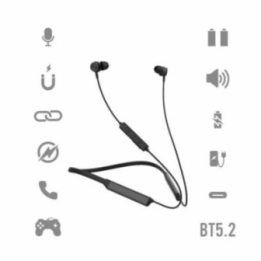 Belaidės į ausis įdedamos ausinės Manta MNH01 Olympic, juodos
