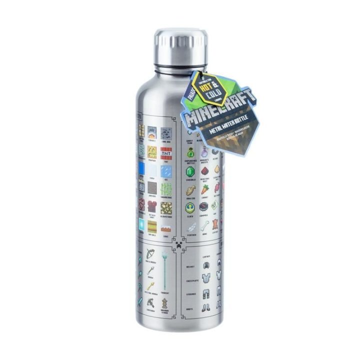 Nerūdijančio plieno gertuvė su Minecraft motyvais Paladone, 500 ml