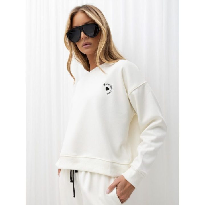 Moteriškas pašiltintas sportinis komplektas Italy Moda, kreminis