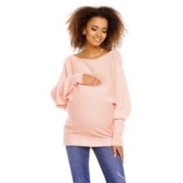 Nėštumo megztinis Peekaboo – rožinė